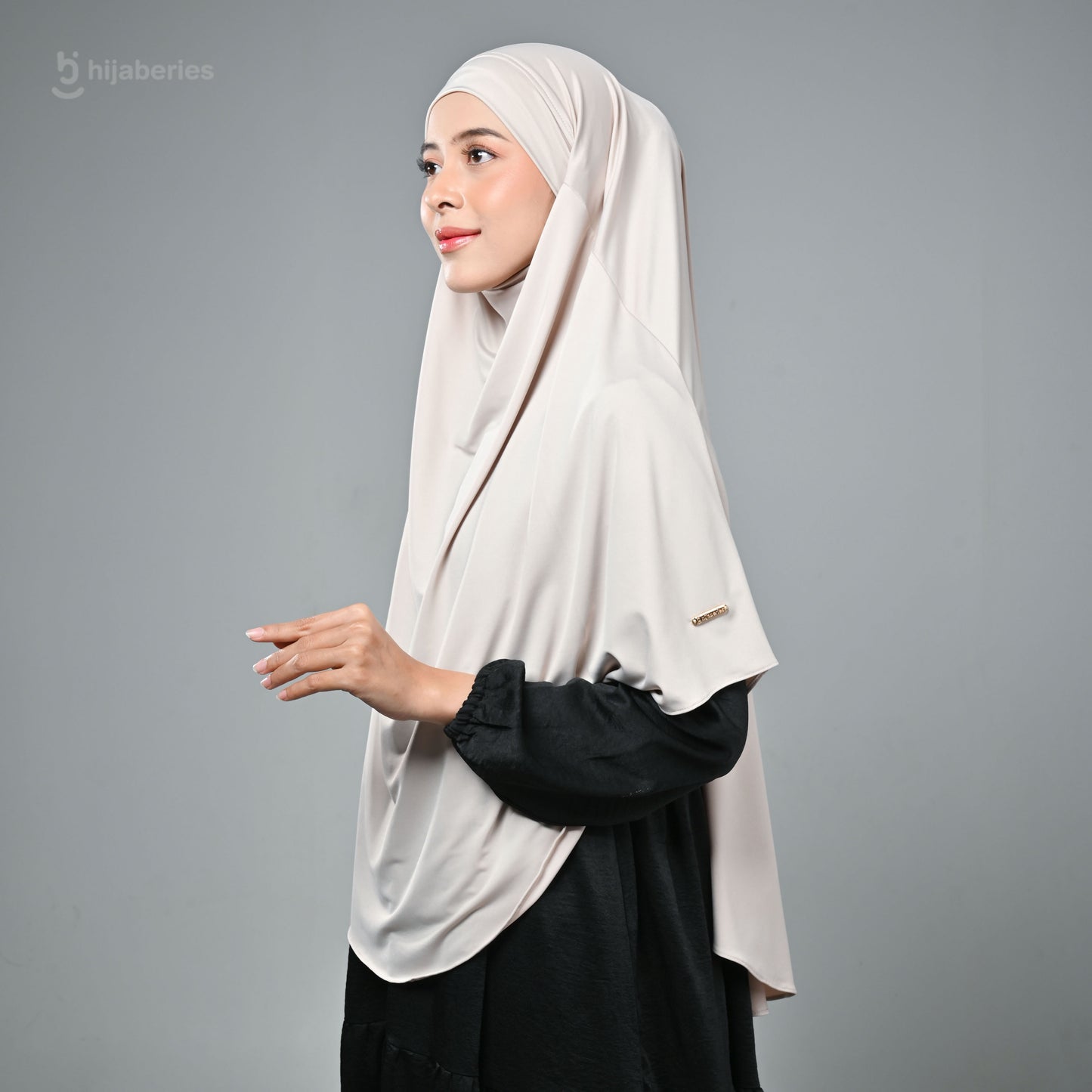 French Khimar Reguler - Ivory