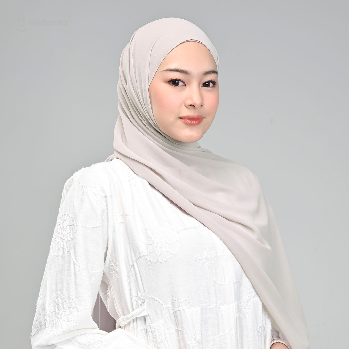 Daily Pashmina Ceruty Babydoll Hijaberies - Oat Milk