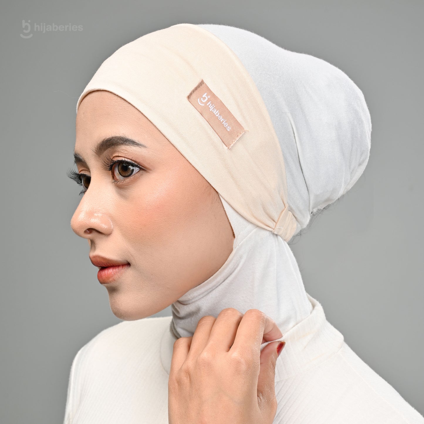 Inner Hijab Bandana Cotton Rayon Hijaberies - Biscuit