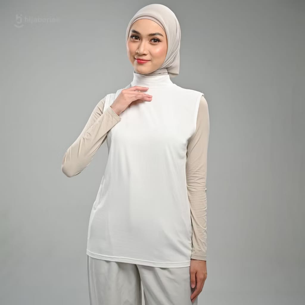 Inner Tanktop Basic Plus Size Hijaberies - Broken White