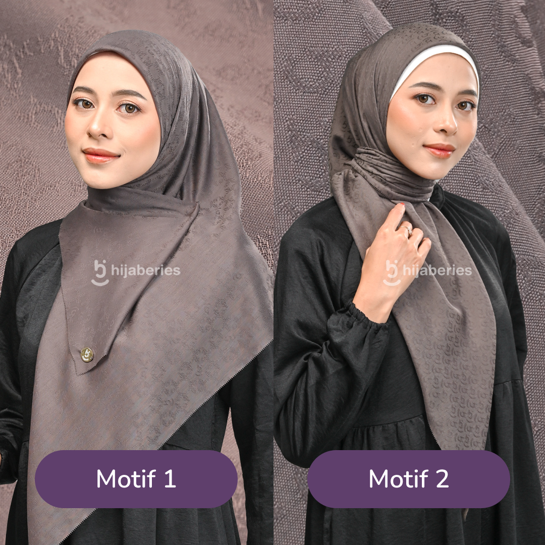 Jacquard Scarf Mono 1 Hijaberies - Major Brown