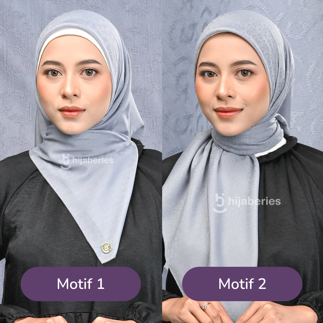 Jacquard Scarf Mono 1 Hijaberies - Silver