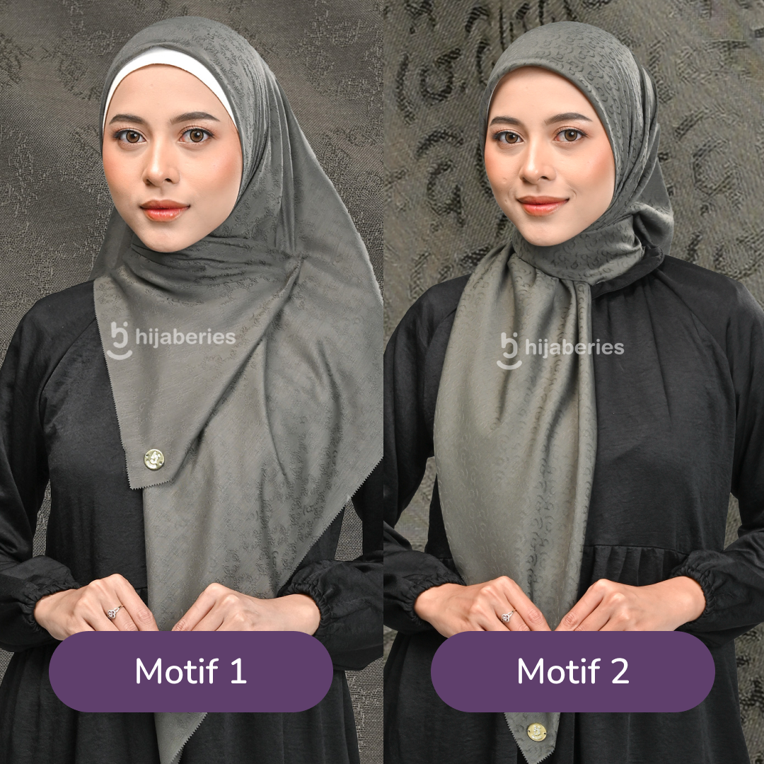 Jacquard Scarf Mono 2 Hijaberies - Stone