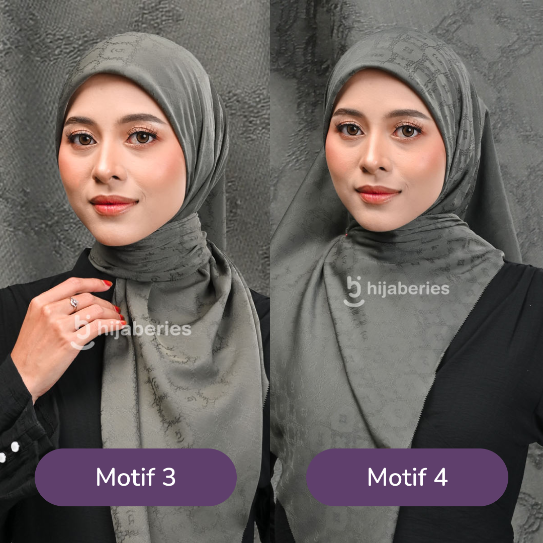 Jacquard Scarf Mono 3 Hijaberies - Stone