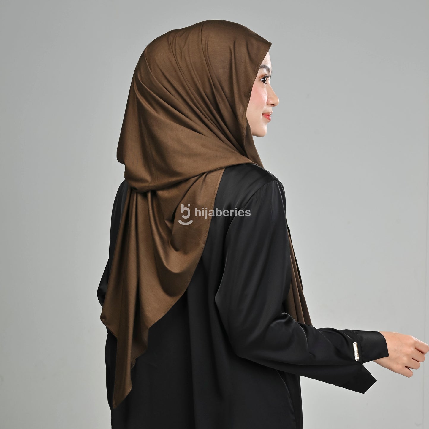 Kesa Tencel Pashmina Kaos Hijaberies - Mahogany