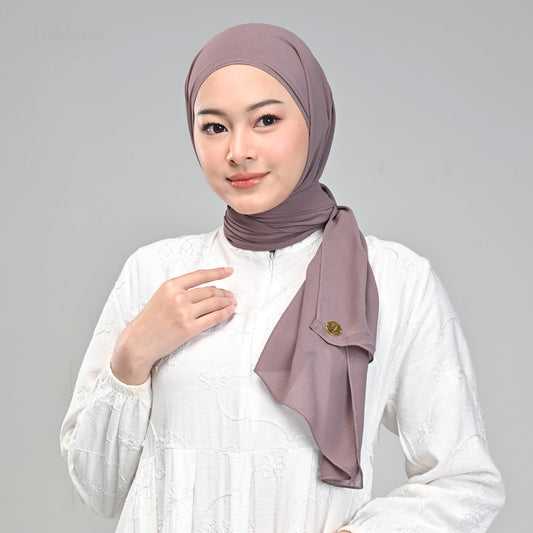 Malaka Pashmina Inner Hijaberies - Grape