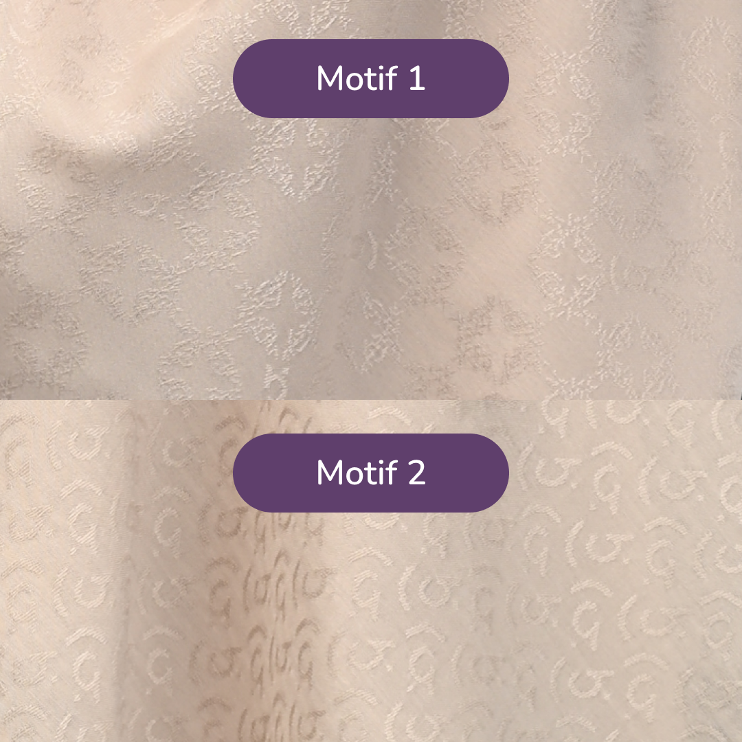 Jacquard Scarf Mono 2 Hijaberies - Rose