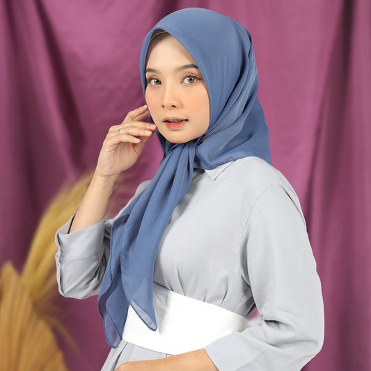 Emily Square All Fit Hijaberies - Denim Blue