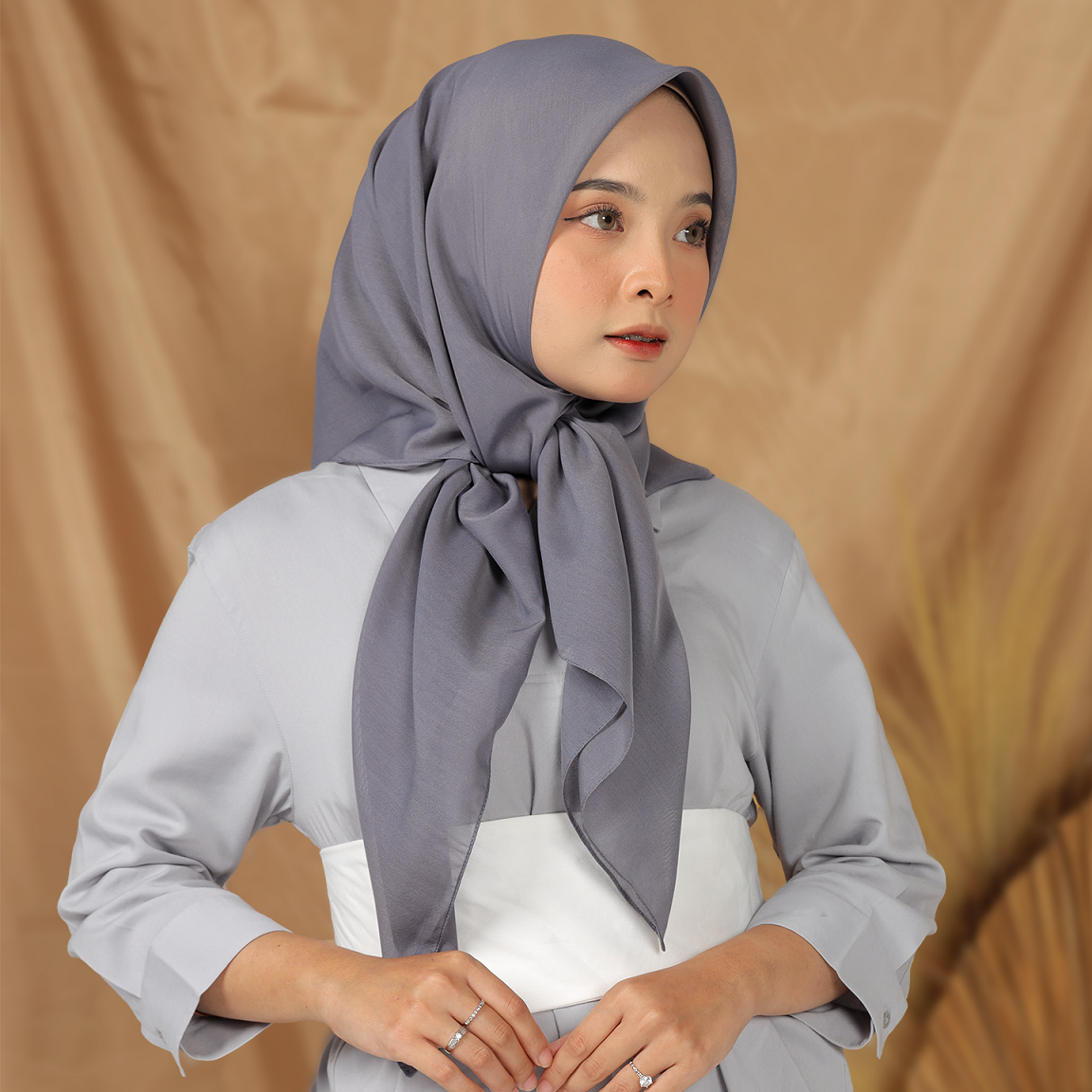 Emily Square All Fit Hijaberies - Deep Grey