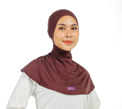 Inner Hijab Ninja Button - Coffee