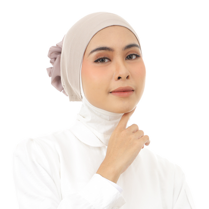 Inner Scrunchie (Ciput Hijab Cepol Bunga) Hijaberies - Beige