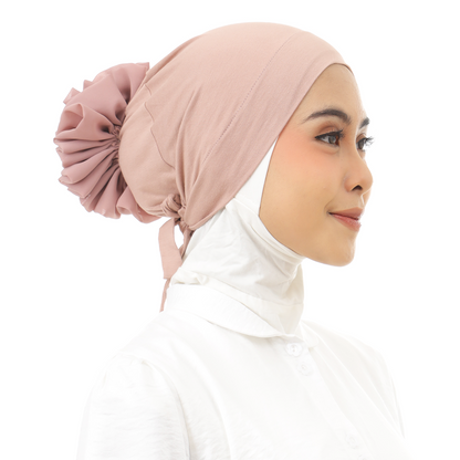 Inner Scrunchie (Ciput Hijab Cepol Bunga) Hijaberies - Mocca