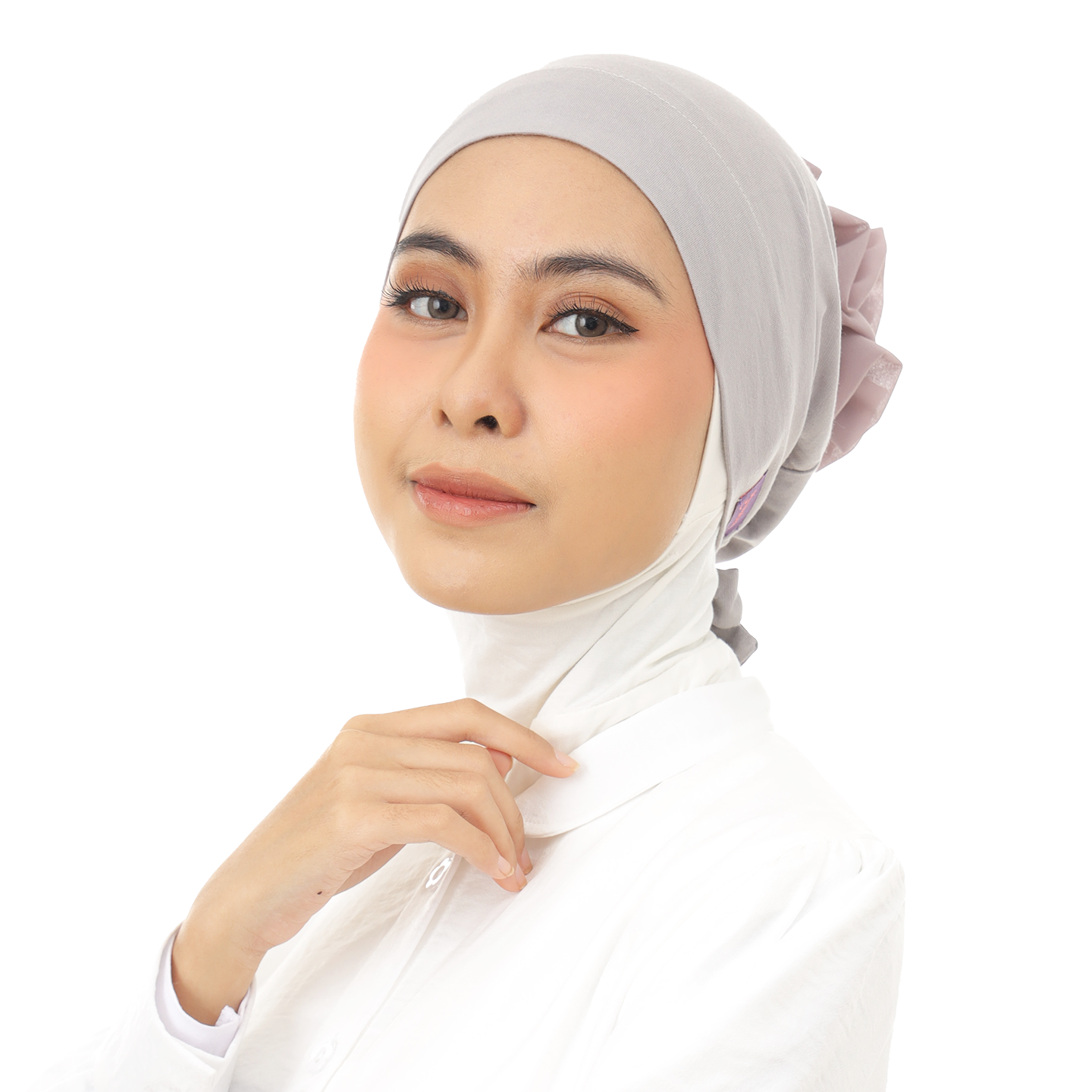 Inner Scrunchie (Ciput Hijab Cepol Bunga) Hijaberies - Silver