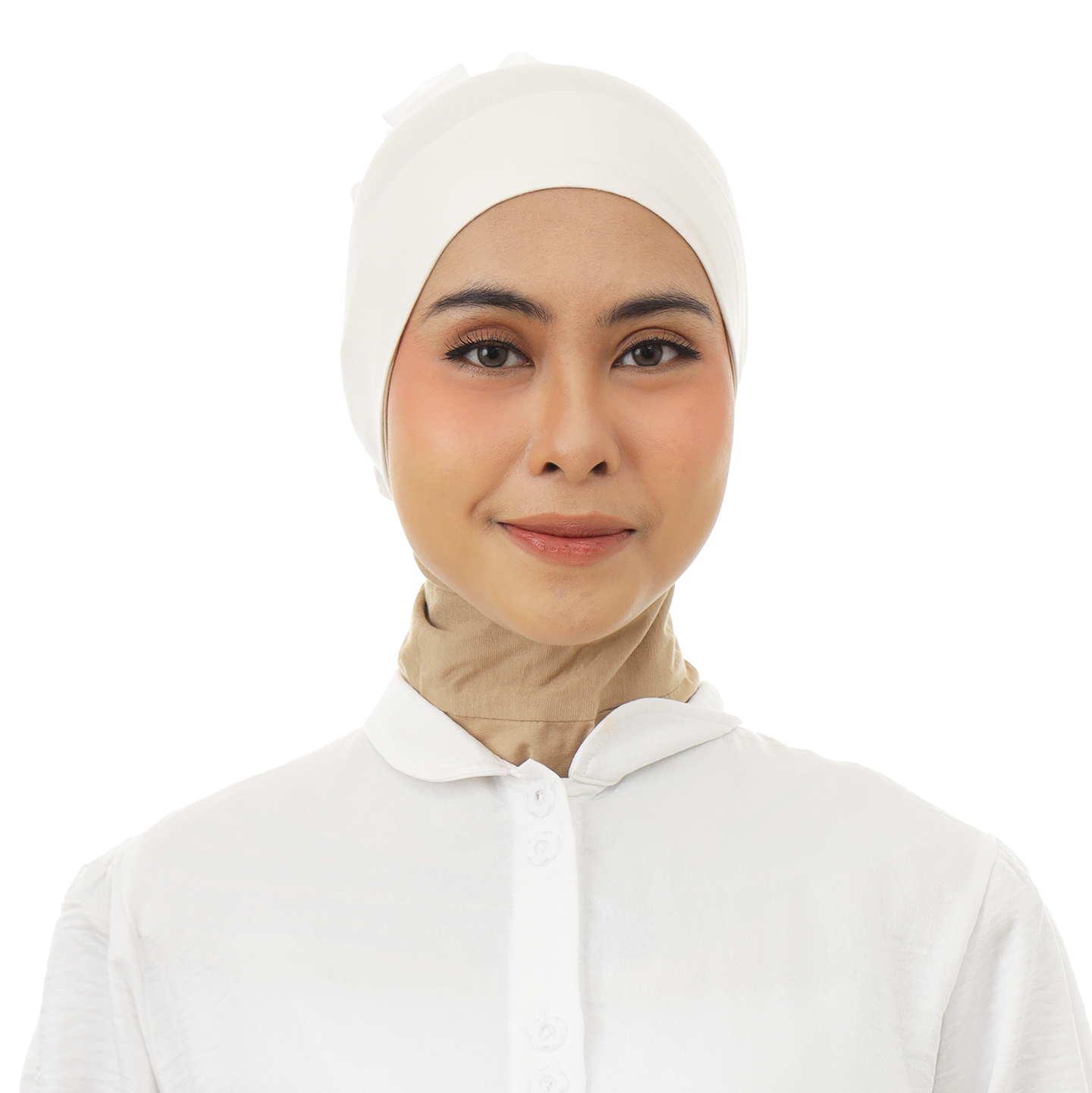 Inner Scrunchie (Ciput Hijab Cepol Bunga) Hijaberies - Broken White