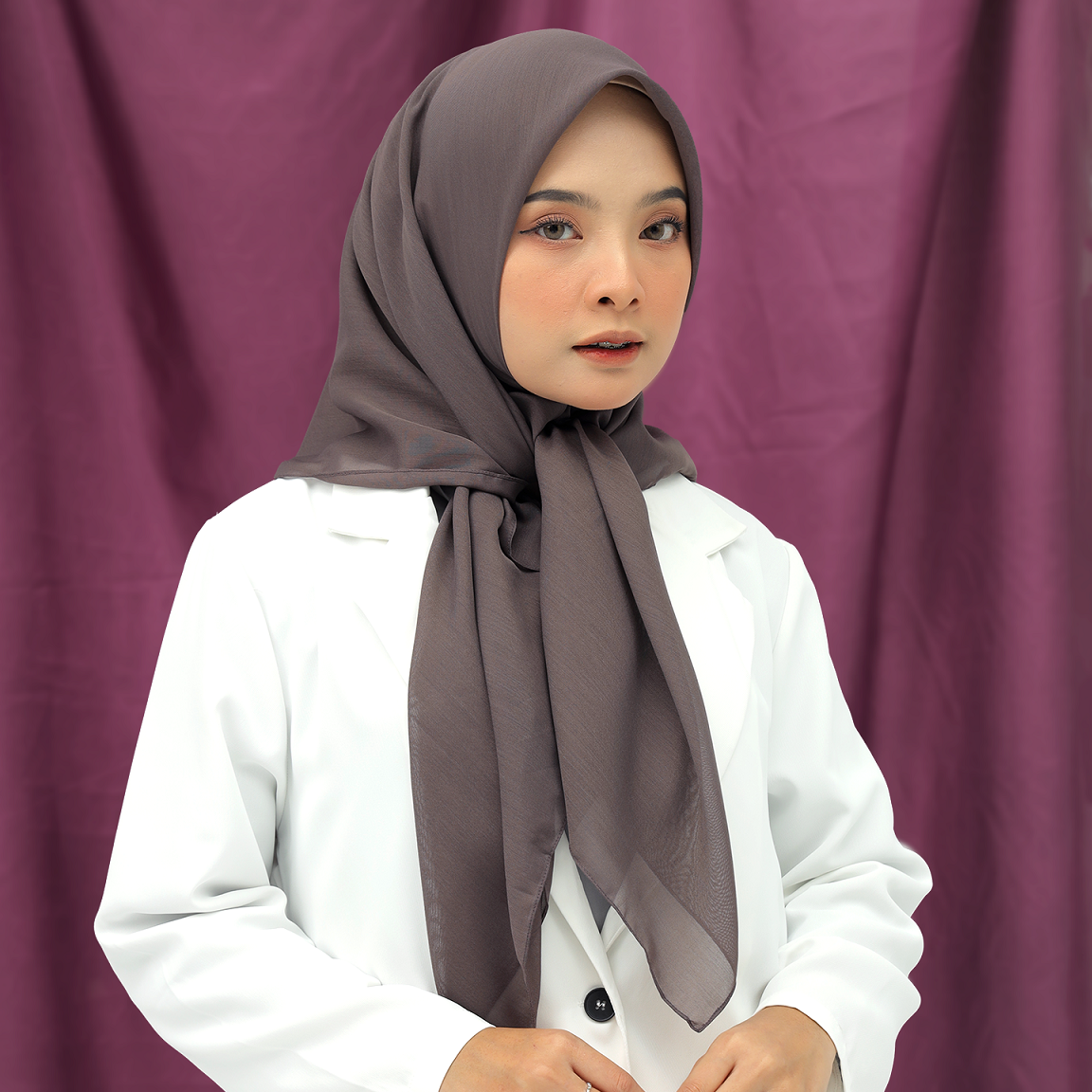 Emily Square All Fit Hijaberies - Iron Grey