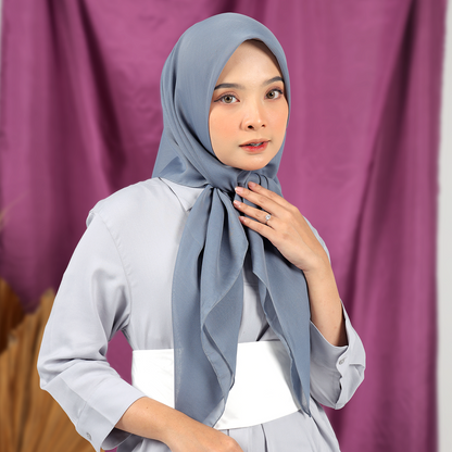 Emily Square All Fit Hijaberies - Denim Grey