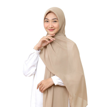 Hijaberies - Kelora Pashmina Square | Pashmina Segi Empat Pola | Muka Tegak | Bahan Babydoll