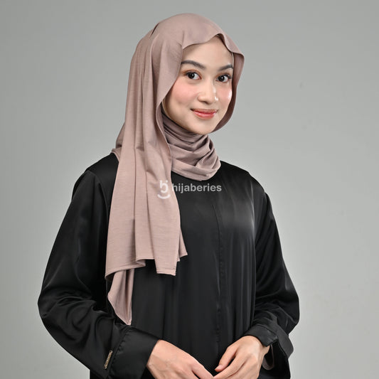 Kesa Tencel Pashmina Kaos Hijaberies - Affogato