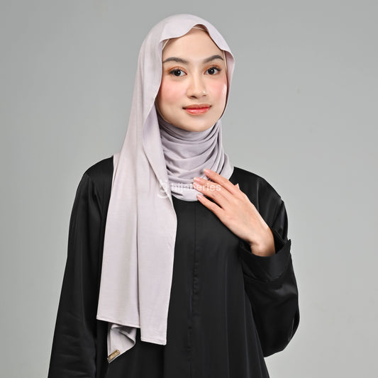 Kesa Tencel Pashmina Kaos Hijaberies - Biscuit
