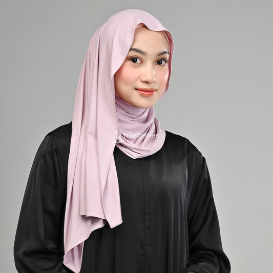 Kesa Tencel Pashmina Kaos Hijaberies - Blush