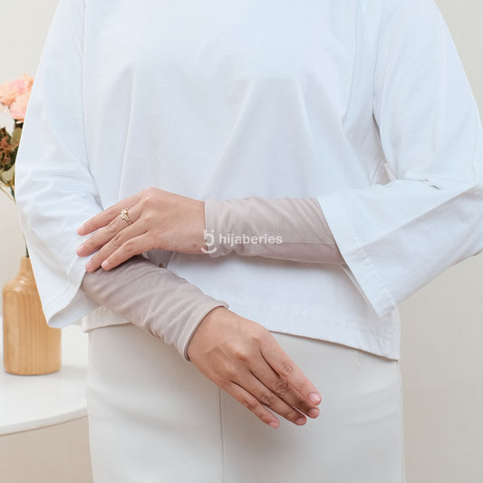 Handsock Basic Rayon Premium Reguler Size Hijaberies - Beige