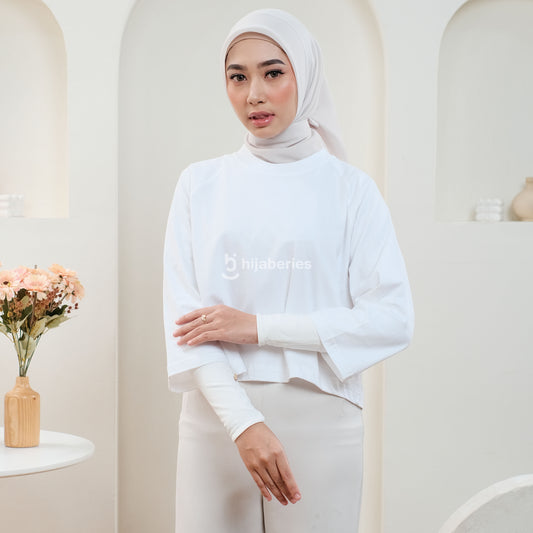 Handsock Basic Rayon Premium Plus Size Hijaberies - Broken White