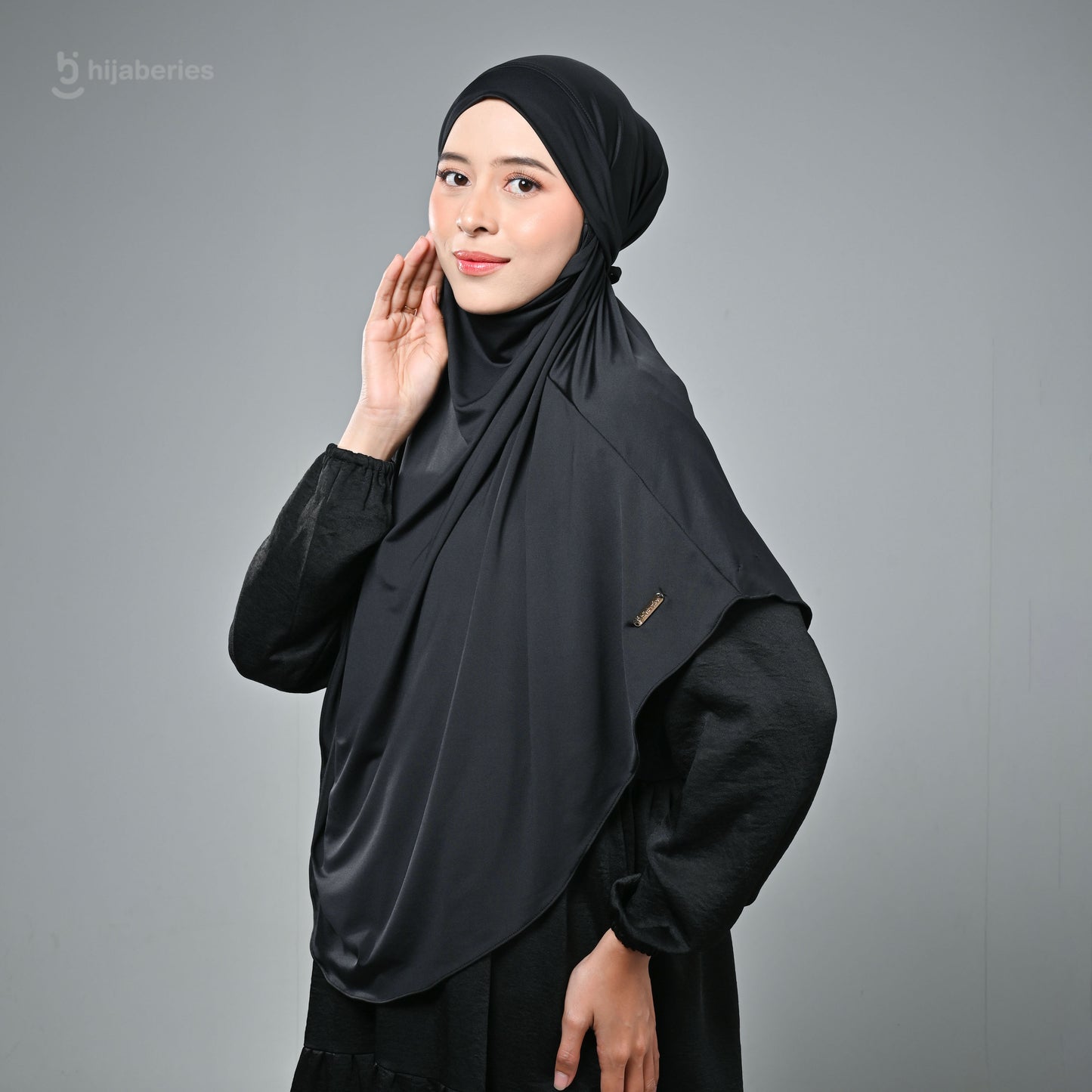 French Khimar Reguler - Black