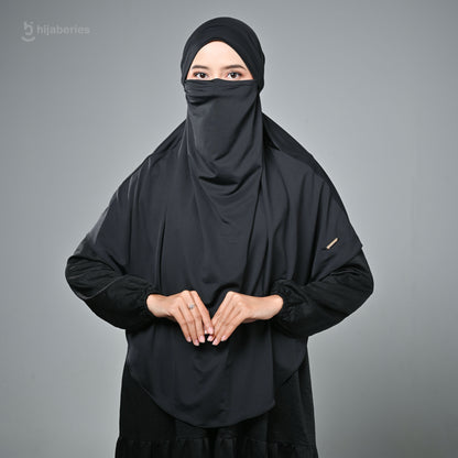 French Khimar Reguler - Black