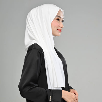 Kesa Tencel Pashmina Kaos Hijaberies - Broken White