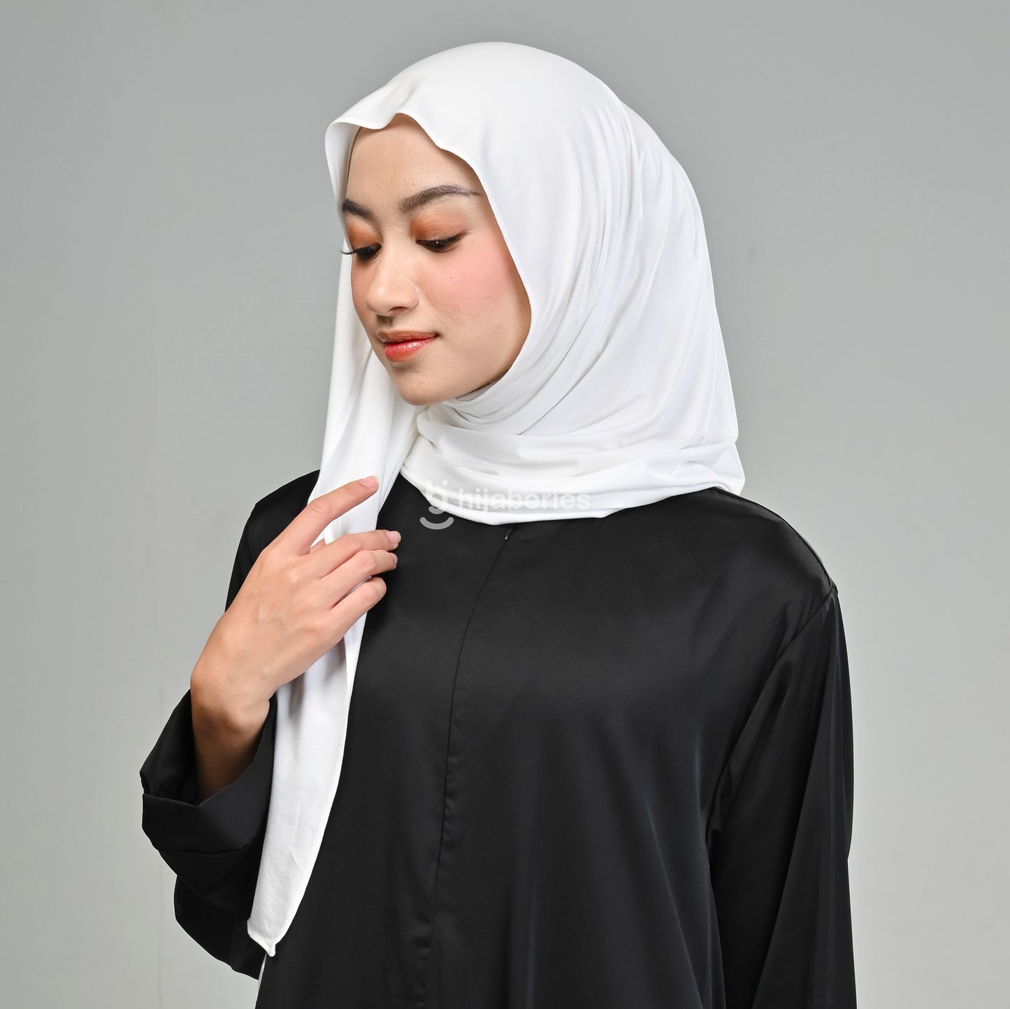 Kesa Tencel Pashmina Kaos Hijaberies - Broken White