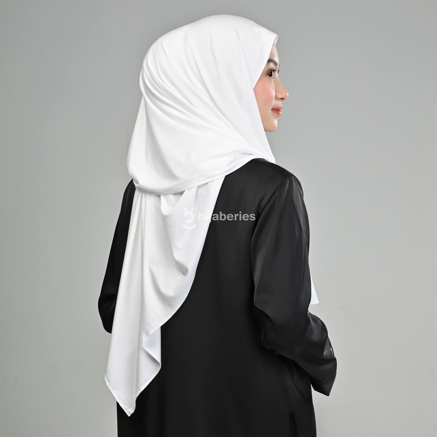 Kesa Tencel Pashmina Kaos Hijaberies - Broken White