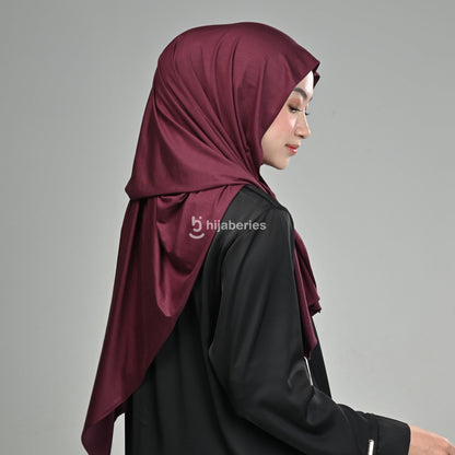 Kesa Tencel Pashmina Kaos Hijaberies - Burgundy