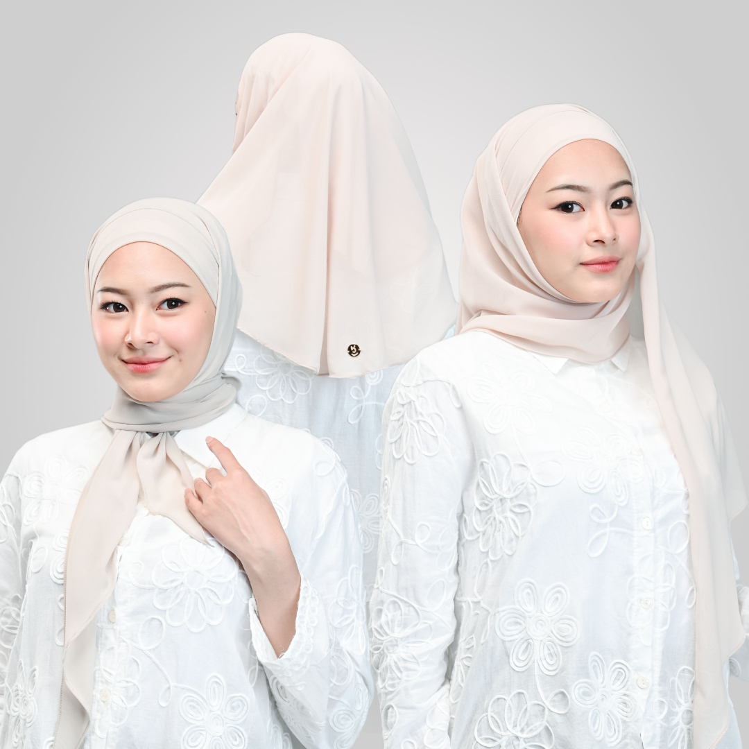 Hijaberies - Olivia Square Instan | Hijab Segiempat Instan Bandana Oval Malay