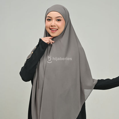 Hijaberies - Khiban Instan (Hijab Bandana Instan 2 Layer Bahan Ceruty Babydoll | Hijab Syar'i)