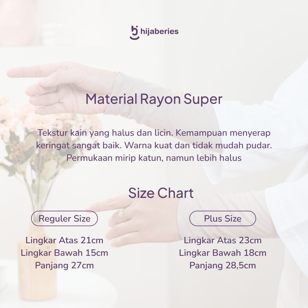 Handsock Basic Rayon Premium Plus Size Hijaberies - Broken White