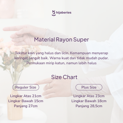 Handsock Basic Rayon Premium Plus Size Hijaberies - Broken White