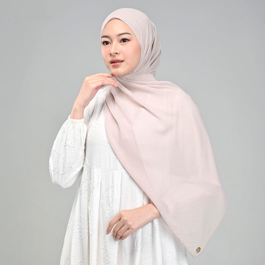 Daily Pashmina Ceruty Babydoll Hijaberies - Soft Peach