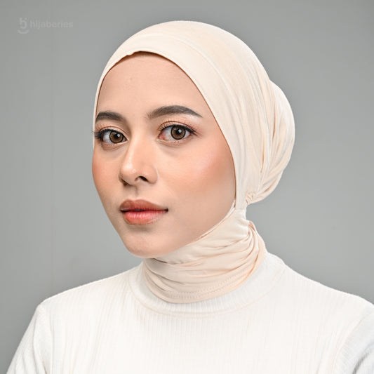 Inner Hijab Ear & Neck Cover Hijaberies - Biscuit
