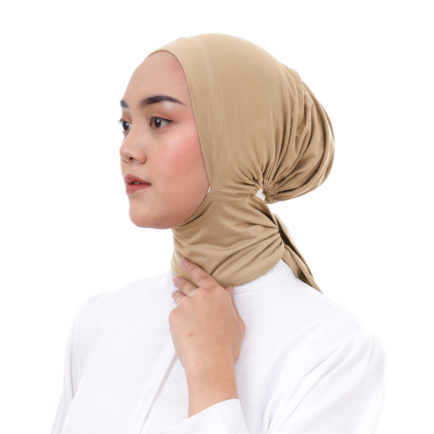 Inner Hijab Ear & Neck Cover Hijaberies - Cream/Skin