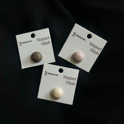 Pin Magnet Hijab Doff Hijaberies - Hump Brown