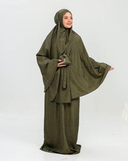 Aurel Travel Prayer Set Hijaberies - Army