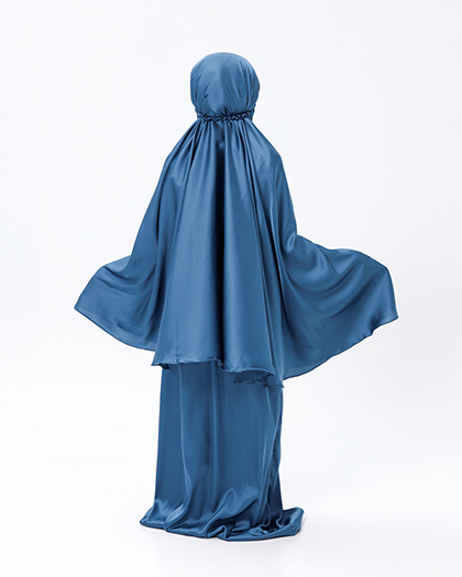 Royal Prayer Set Satin Silk Kids - Denim