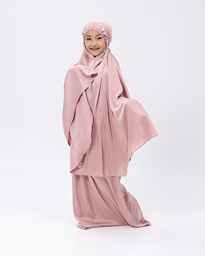 Royal Prayer Set Satin Silk Kids - Blush