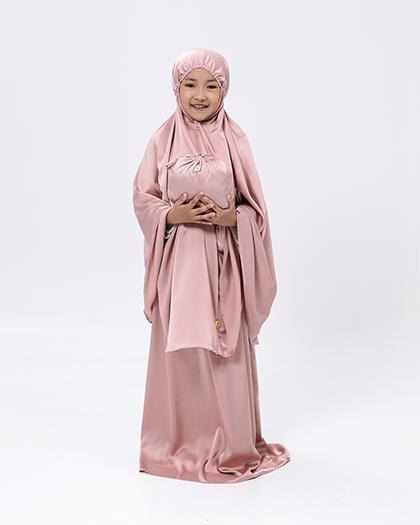 Royal Prayer Set Satin Silk Kids - Blush