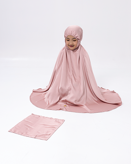 Royal Prayer Set Satin Silk Kids - Blush