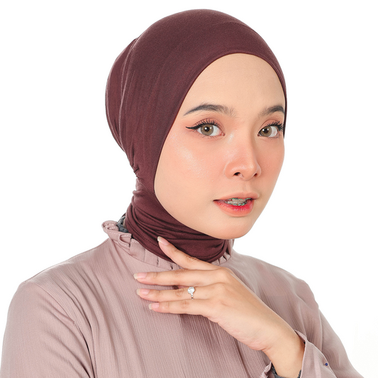 Inner Hijab Ear & Neck Cover Hijaberies - Coffee