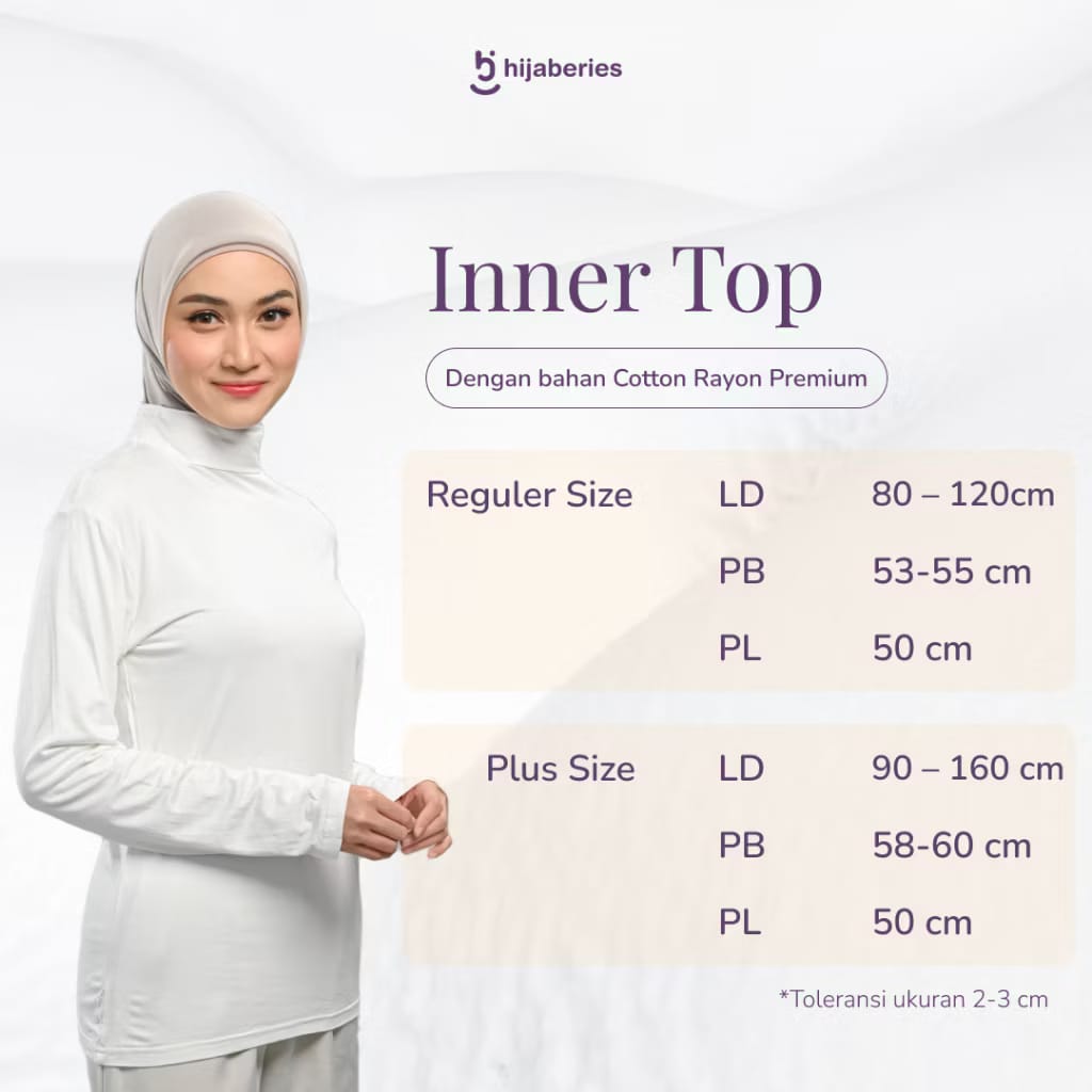 Inner Top Basic Regular Size Hijaberies - Khaky