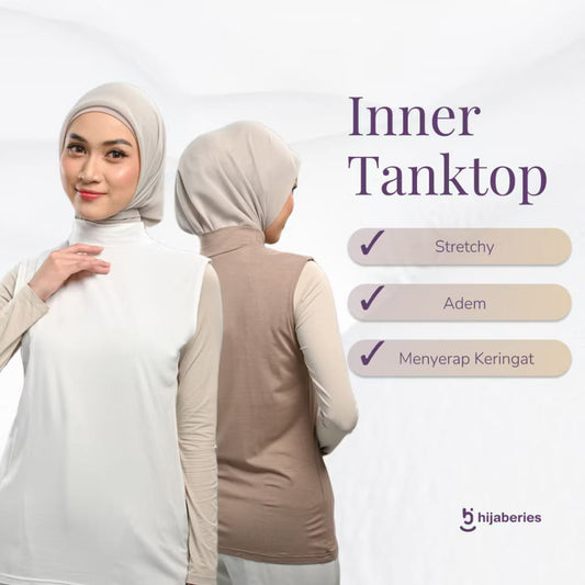 Inner Tanktop Basic Reguler Size Hijaberies - Khaky