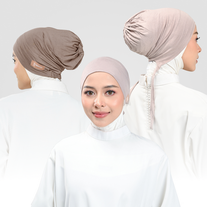 Hijaberies - Inner Hijab Arab (Ciput Arab Model Karet atau Tali Bahan Cotton)