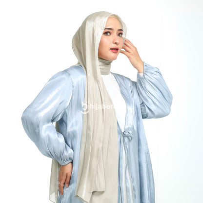 Shimmer Silk Pashmina Hijaberies - Ivory